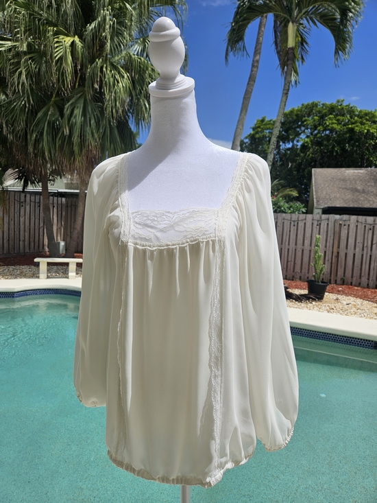 KappAhl Tops - KappAhl Cream White Sheer Blouse Size XS Feminine Festival Retro Y2K Bohemian